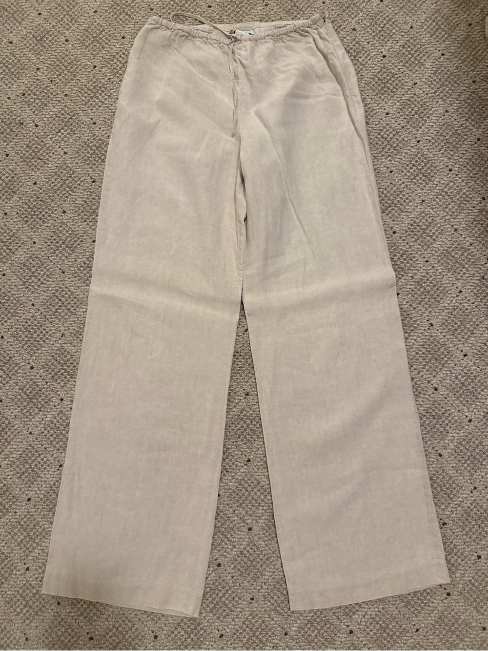 Women’s wide leg Linen Pants - khaki